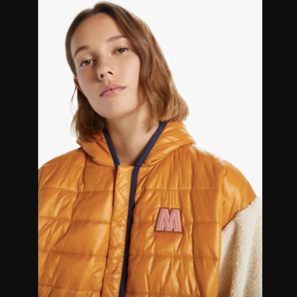 MOTHER | The Sher-Puff Zip Pullover in Inka Gold - Picture 2 of 16